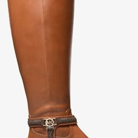 Michael Kors Brown Leather Over the Knee Boots - Picture 4 of 8